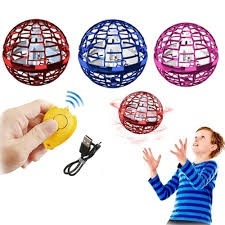Minge zburatoare cu senzori si lumini LED, jucarie interactiva, mov - Img 3
