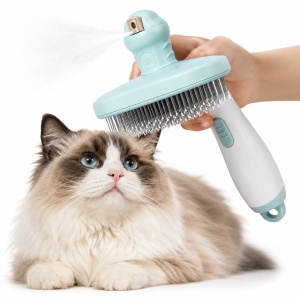 Perie pentru animale cu spray integrat, multifunctionala, pentru ingrijire blana pisici si caini - Img 3