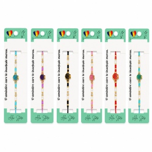 Set 12 Brățări cu Pandantiv Scoică, Reglabile, Multicolore, Mărgele Decorative și Accente Aurii