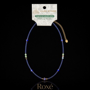 Set 12 Coliere Roxe, 40cm, Reglabile cu Margele Colorate si Elemente Decorative - Img 4
