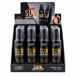 Set 12 Spray de Fixare a Machiajului USHAS SPF 50 PA++ , Setting Spray cu Protecție Solară