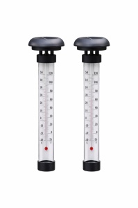 Set 2 Termometre Solare de Grădină GARTEN, Negru, Plastic, 2 bucăți