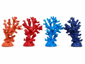 Set 4 Suveniruri Decorative Coral Marin – Ornamente Nautice în Culori Asortate
