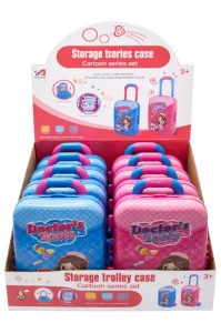 Set 8 Troler pentru copii cu set instrumental doctor, plastic, 25x19,5x28 cm - Img 2
