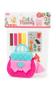 Set Colorat Cu Geanta, Printesa, Carioci Si Foi De Colorat , Activitati Creative Pentru Copii 30x21 cm