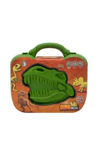 Set Dinozauri Dino Box , 24 Piese, Cutie 25x24x8 cm, Jucarii Preistorice cu Vulcan, Copaci si Figurine