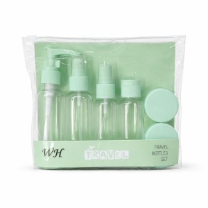 Set recipiente cosmetice pentru călătorie, 6 piese, verde/albastru/mov - Img 5