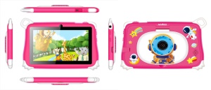 Tableta pentru Copii 7 Inch Android 15 Npad 711, 4GB RAM, 128GB, Camera Duala, Roz