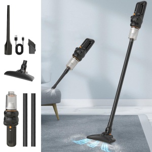 Aspirator vertical fara fir 2 in 1, puternic, portabil, cu accesorii, negru - Img 2