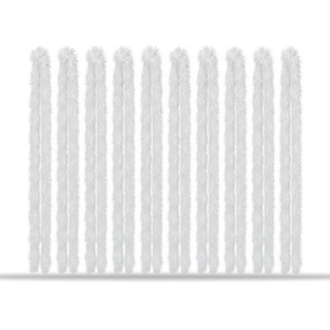 Beteală de Crăciun pentru brad, albă, plastic, 200 cm, diametru 8 cm - Img 7
