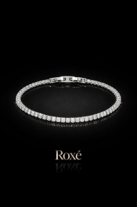 Brățară Roxé Argintie cu Cristale Fine – Strălucire Delicată, 17.5 cm