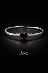 Bratara ROXE argintie reglabila cu inimioara design elegant minimalist