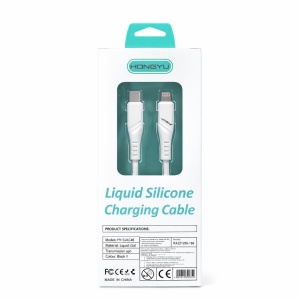 Cablu de incarcare si date USB-C Lightning Hongyu HY-SJX40, 66W, 1m, fast charge, alb - Img 2