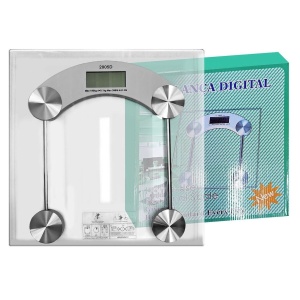 Cântar personal digital cu suprafață de sticlă, transparent - Img 4