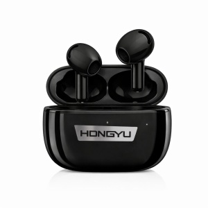 Căști wireless Hongyu T32A Bluetooth 5.3 cu carcasă de încărcare, Deep Bass, negre