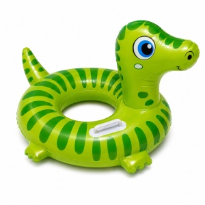 Colac gonflabil dinozaur verde pentru copii, 70 x 55 cm, rezistent și confortabil - Img 3