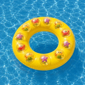 Colac Gonflabil Galben cu Animăluțe Marine, 60 cm – pentru Piscină și Plajă - Img 2