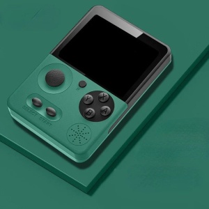 Consola portabila retro T3, 500 jocuri, ecran 3 inch, verde, 13.5x9.5x5cm