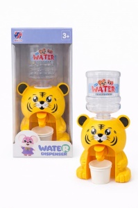 Dispenser apa pentru copii model tigru, 28.5 cm, din plastic, cu pahar inclus