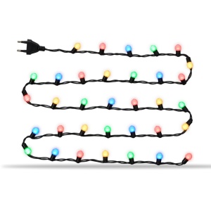 Instalatie LED Tip Liniara, 6 m, 40 LED-uri Multicolor, Fir Negru, model LED in forma de floare - Img 3