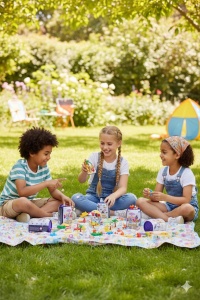 Joc de Constructie DIY in Ambalaj Tip Doza , Leisure Town Seaside Play Park, 9x5.5cm - Img 2