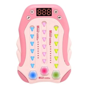 Joc Interactiv Rhythm Lumini Sunete Roz , Jucarie Educativa Copii 3+ Reflexe Memorie