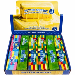 Jucărie Antistres Squishy Butter Multicolor, 23 cm, Slow Rising, Model Aleatoriu - Img 3