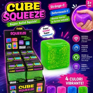 Jucărie Antistres Squishy Cub cu Sclipici, Super Moale, Slow Rising, Culoare Aleatorie, 3+ Ani - Img 2