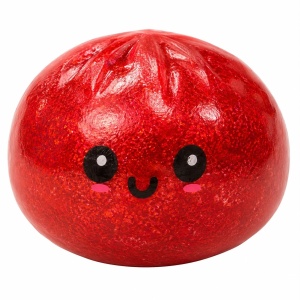Jucărie Antistres Squishy Dumpling cu Sclipici și Bile Mari din Gel, 8.5 cm – Moale și Elastică - Img 3