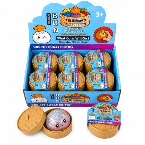 Jucărie Squishy Dumpling cu Sclipici și Bile Gel 8,5 cm – Anti-Stres, Senzorială, Surprise Toy