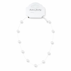 Lantisor invizibil reglabil 36cm Roxe cu perle multiple elegant