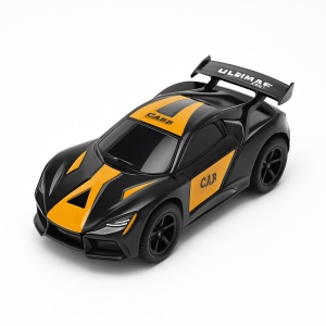 Masina sport cu radiocontrol 33 cm, Accelerate Sports Car, 2.4 GHz, model negru-portocaliu