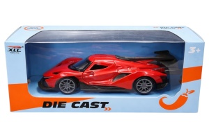 Mașinuță metalică roșie die-cast cu uși deschise, dimensiuni 14x6.5x5.5 cm, model realist - Img 2