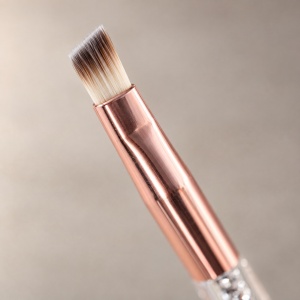 Pensulă teșită sprâncene IDei YZ28, peri naturali, mâner cu cristale, metal auriu-roz - Img 8