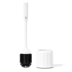 Perie WC electrica rotativa 360°, reincarcabila USB, cap silicon antibacterian, suport inclus, curatare profunda toaleta - Img 4