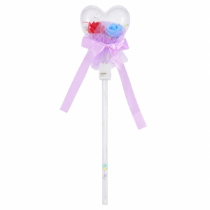 Set 10 baghete cu lumini LED roz deschis in forma de inima pentru copii - Img 2