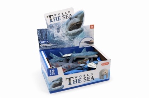 Set 12 animale marine figurine mari 25 cm rechini, delfini si balene, modele diverse - Img 2