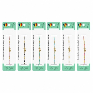 Set 12 Brățări Reglabile cu Pandantiv Stea și Scoică, Multicolore - Img 1
