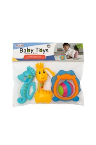 Set Jucarii Bebelusi Baby Toys, 3 Piese, Rattle Dentitie, 23x21 cm, 9M+ - Img 2
