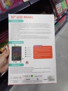 Tableta LCD pentru scris si desenat copii, BAIBIAN, 16 inch, verde - Img 3