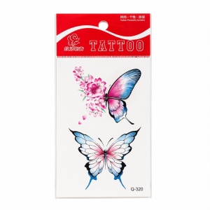 Tatuaj Temporar Semipermanent Fluturi și Flori de Cireș 10 cm