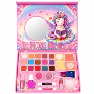 Trusă de Machiaj pentru Copii Unicorn cu Oglindă – Set Beauty Magic, 3+ Ani