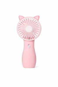 Ventilator portabil copii pisicuta roz, reincarcabil USB, mini ventilator compact