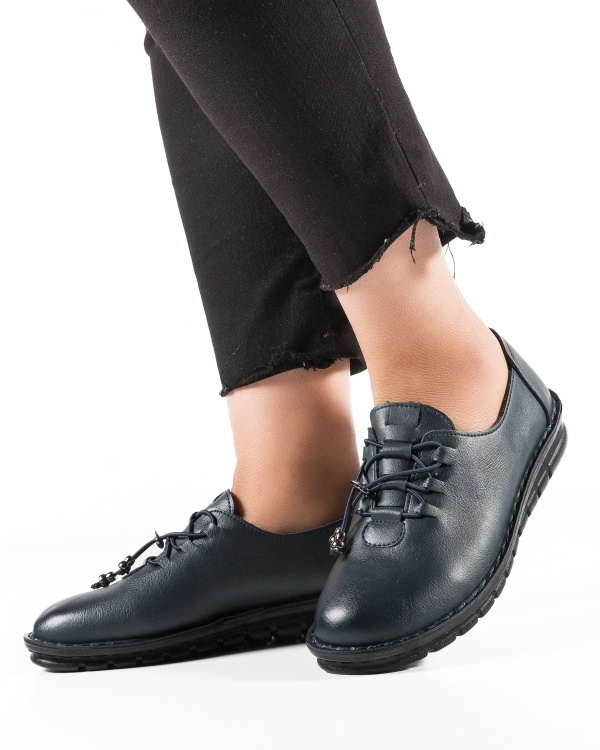 Pantofi dama Bleumarin din Piele Ecologica Uxon - Img 2