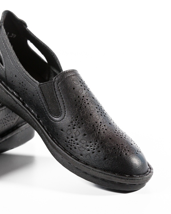 Pantofi dama casual Negri din Piele Ecologica Danb - Img 6