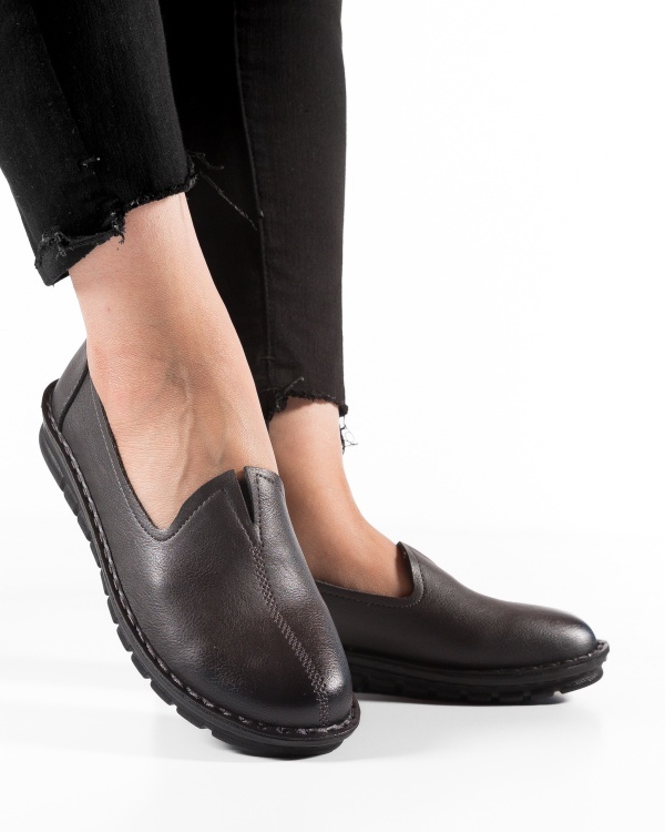 Pantofi dama Gri din Piele Ecologica Tinf - Img 2