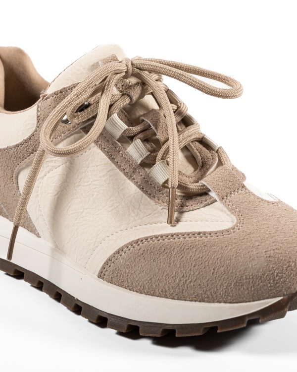 Sneakers dama Bej din Piele Ecologica Pkki - Img 5