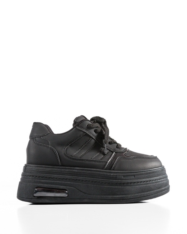 Sneakers dama cu platforma Negri din Piele Ecologica Pmal - Img 5