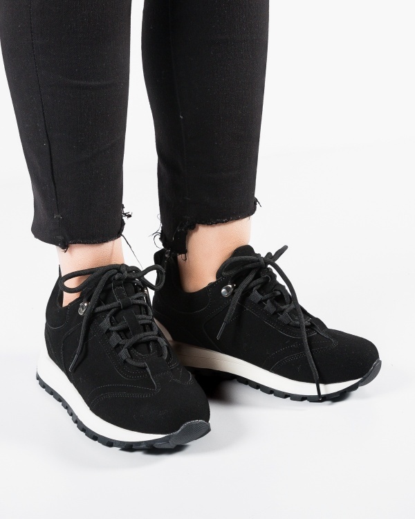 Sneakers dama Negri din intorsa Ecologica Pkki - Img 2
