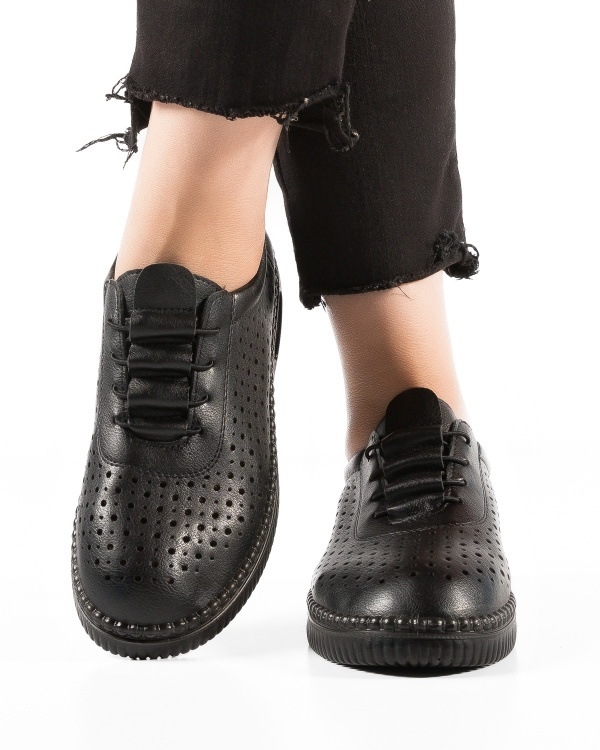 Pantofi dama casual Negri din Piele Ecologica Dtt - Img 3